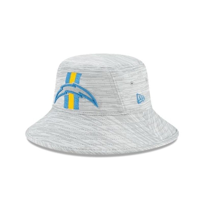 Blue Los Angeles Chargers Hat - New Era NFL Official NFL Training Stretch Bucket Hat USA8437269